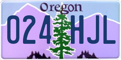OR license plate 024HJL