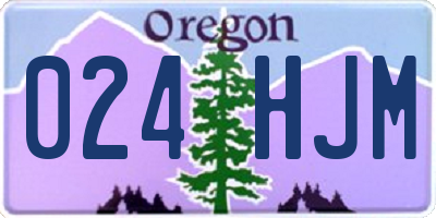 OR license plate 024HJM
