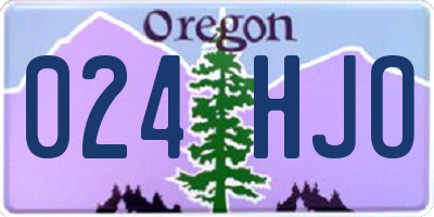 OR license plate 024HJO