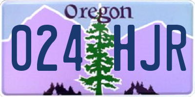 OR license plate 024HJR