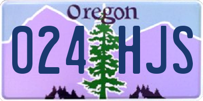 OR license plate 024HJS