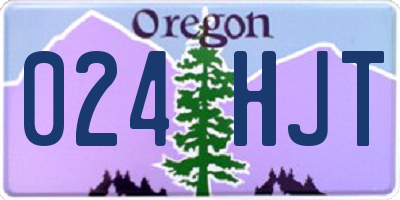 OR license plate 024HJT
