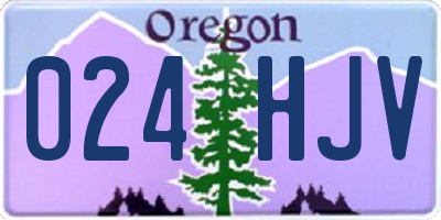OR license plate 024HJV