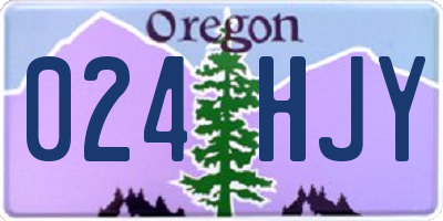 OR license plate 024HJY