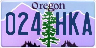 OR license plate 024HKA
