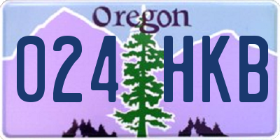 OR license plate 024HKB