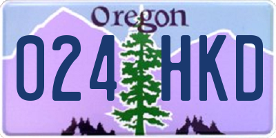 OR license plate 024HKD