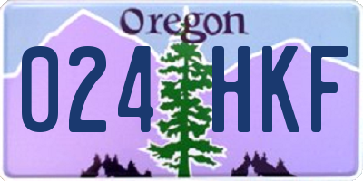 OR license plate 024HKF