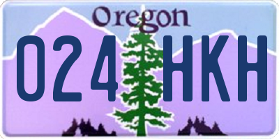 OR license plate 024HKH