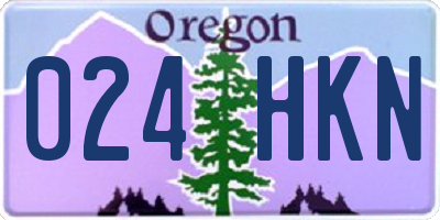 OR license plate 024HKN