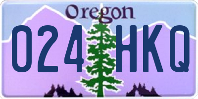 OR license plate 024HKQ
