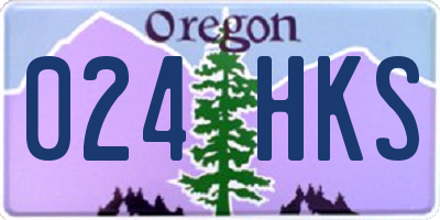 OR license plate 024HKS