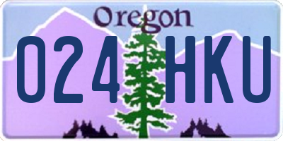 OR license plate 024HKU