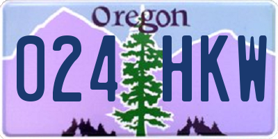 OR license plate 024HKW