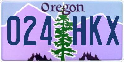 OR license plate 024HKX