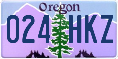 OR license plate 024HKZ