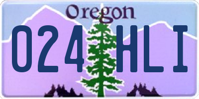 OR license plate 024HLI