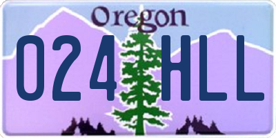 OR license plate 024HLL