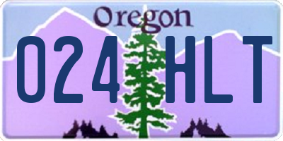 OR license plate 024HLT