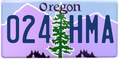 OR license plate 024HMA