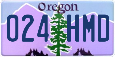 OR license plate 024HMD