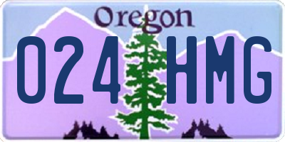 OR license plate 024HMG
