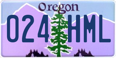 OR license plate 024HML