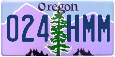 OR license plate 024HMM