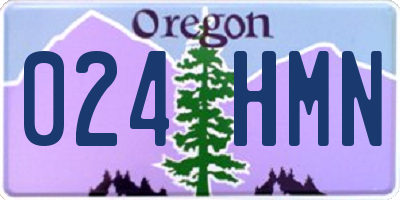 OR license plate 024HMN
