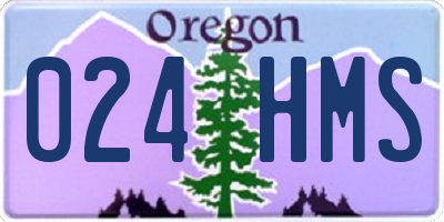 OR license plate 024HMS