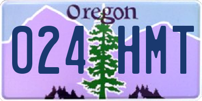 OR license plate 024HMT