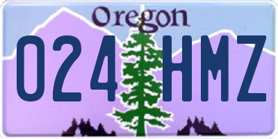 OR license plate 024HMZ