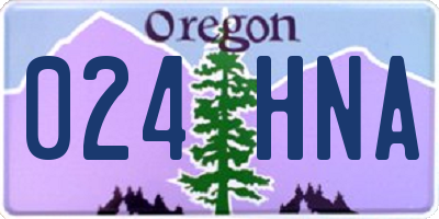 OR license plate 024HNA