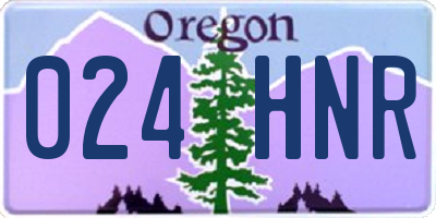 OR license plate 024HNR
