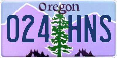 OR license plate 024HNS