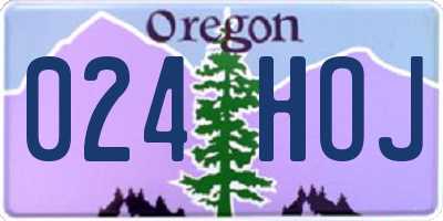 OR license plate 024HOJ