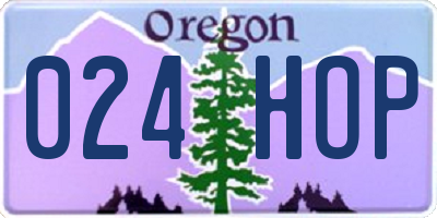 OR license plate 024HOP