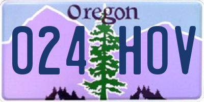 OR license plate 024HOV