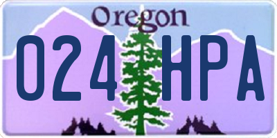 OR license plate 024HPA