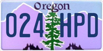 OR license plate 024HPD