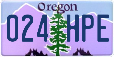 OR license plate 024HPE