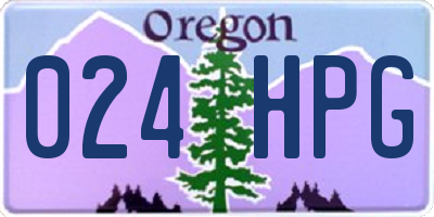 OR license plate 024HPG