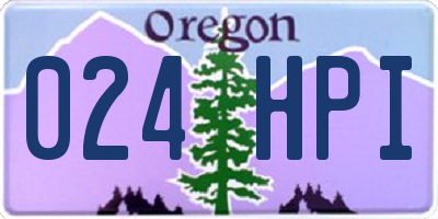 OR license plate 024HPI