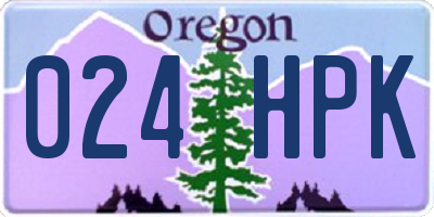 OR license plate 024HPK