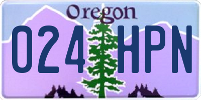 OR license plate 024HPN