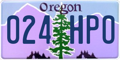 OR license plate 024HPO