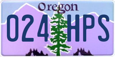 OR license plate 024HPS