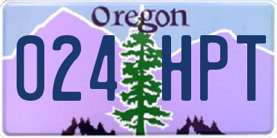 OR license plate 024HPT