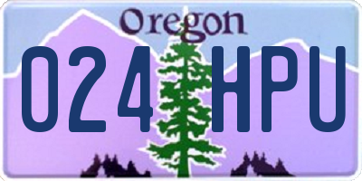 OR license plate 024HPU