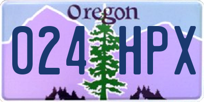 OR license plate 024HPX